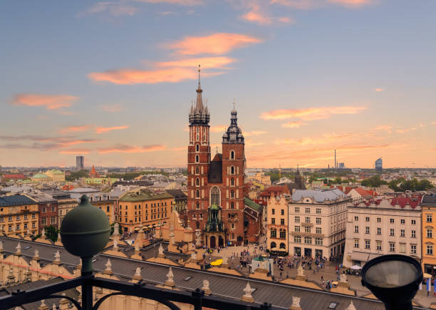 istock Krakow Market Square after sunset, Poland. 816871514