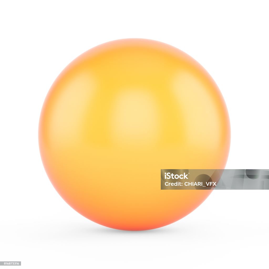 3d rendering orange sphere on white background 3d rendering orange sphere on white background. Sphere Stock Photo