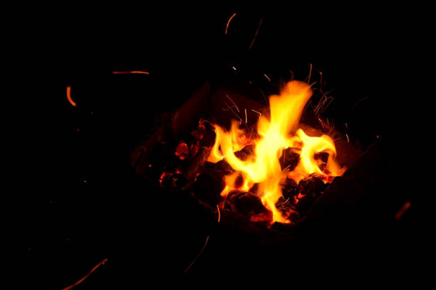 istock Hot sparking live-coals burning in a barbecue 816876528