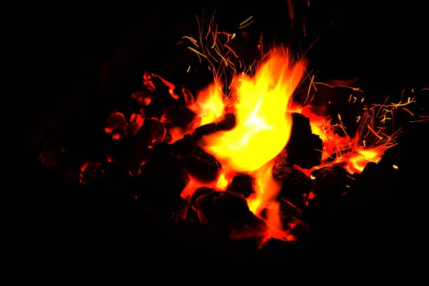 istock Hot sparking live-coals burning in a barbecue 816876814