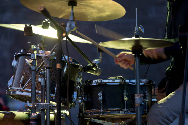 istock Playing drums on a rock concert 816887240