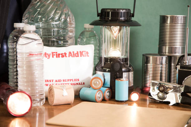 istock Emergency preparation, natural disaster supplies. 816890258