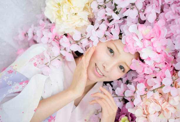 istock girl in flowers sleeping spa 816901764