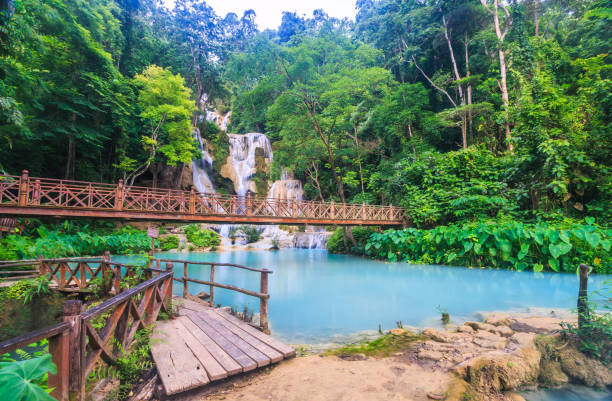 istock Waterfall beautiful Kouang Si Waterfall in Luang Prabang of Laos 816944204