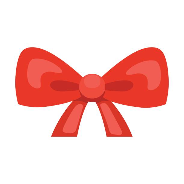 Cartoon Cute Gift Bows With Ribbons Color Butterfly Tie Stock Illustration  - Download Image Now - iStock