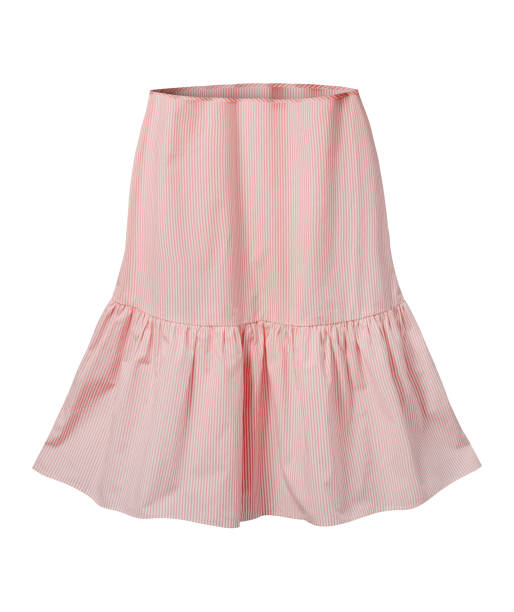 istock Red and white striped skirt with flounce isolated 816963478