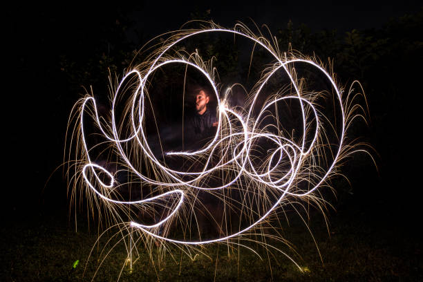 istock A young man plays with a sparkler at night 816997266