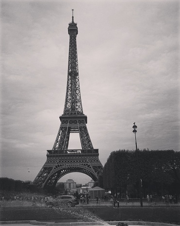 People visiting Eiffel Tower