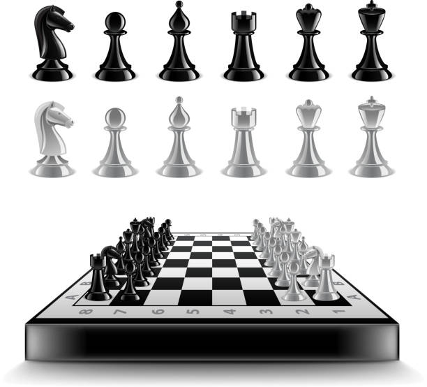 Peças e tabuleiro de xadrez  Vectores de Domínio Público