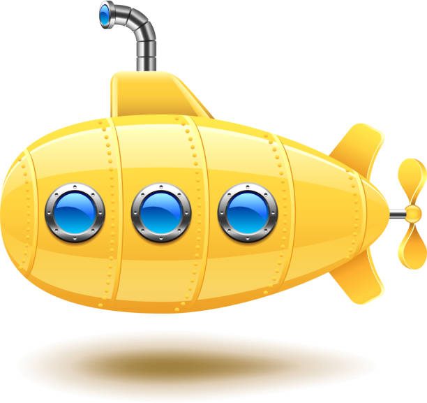 ilustrações de stock, clip art, desenhos animados e ícones de submarine isolated on white vector - submarine