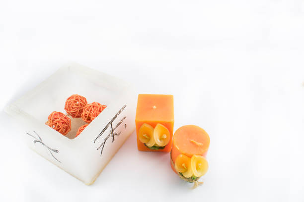 istock Candles and wicker balls. 817008460