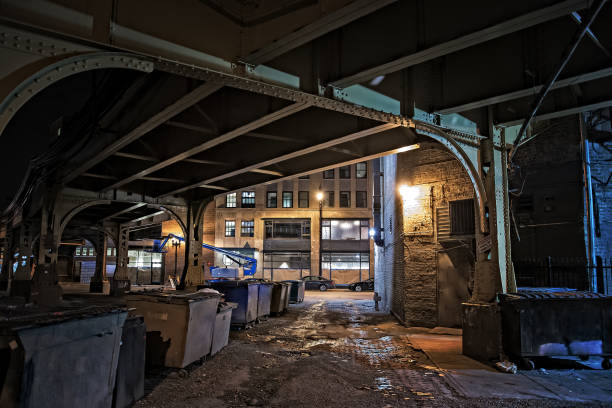 istock Dark City Alley at Night 817015630