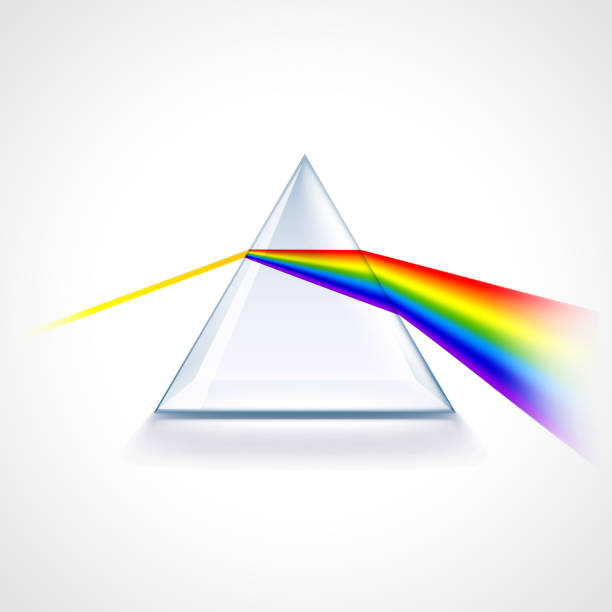 ilustraciones, imágenes clip art, dibujos animados e iconos de stock de prisma de espectro aislado en blanco vector - prisma