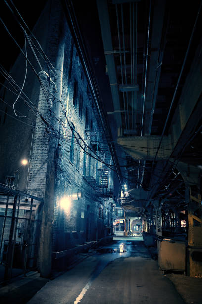 istock Dark City Alley at Night 817016198