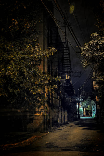 istock Dark City Alley at Night 817016204