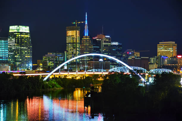 istock Downtown Nashville cityscape at night 817016230