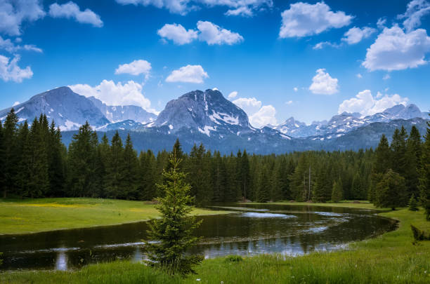 istock Snow mountains and river, Durmitor national park, Montenegro 817036544