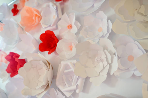 istock Beautiful wedding paper flowers for marriage 817054514