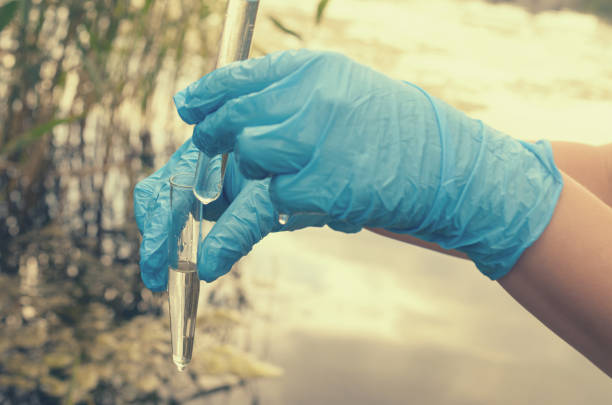 istock Taking a water test for analysis from a reservoir. 817061334
