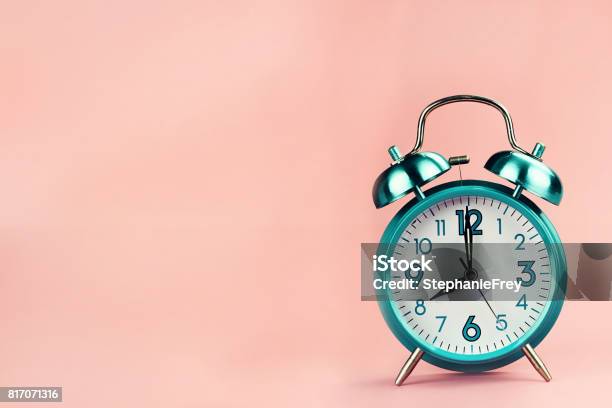 Vintage Retro Alarm Clock Stock Photo - Download Image Now - Time, Alarm Clock, Change