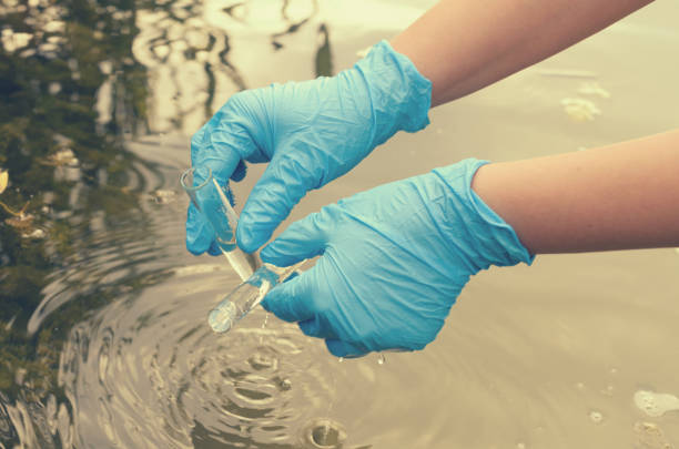 istock Taking a water test for analysis from a reservoir. 817081058