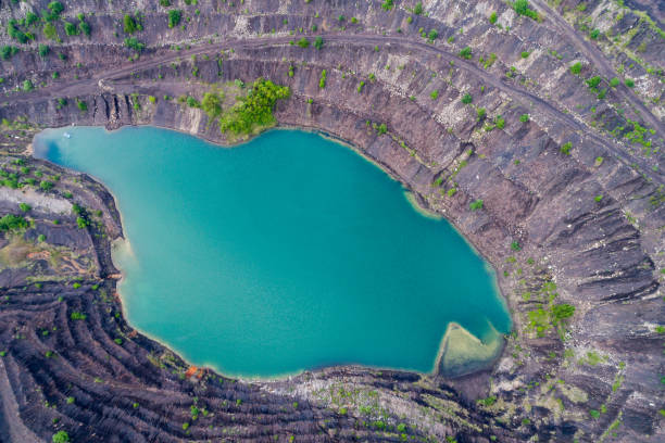 istock aerial view of deep mine lake 817094696