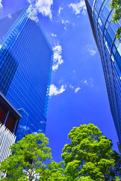 istock Skyscraper of the fresh green Osaka Umeda 817096876