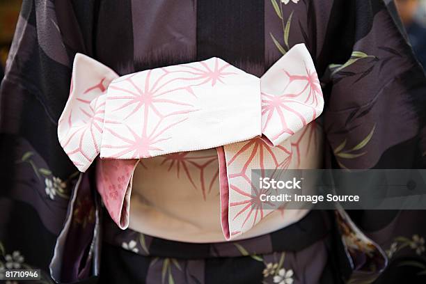 Close Up Of Person Wearing Kimono Stock Photo - Download Image Now - Back, Geisha, Rear View