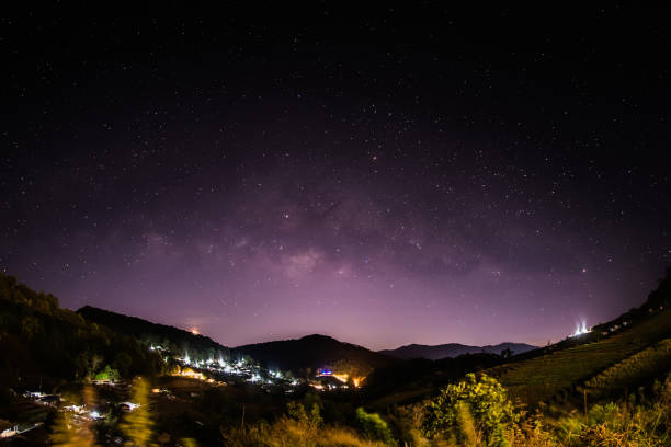 istock Milky Way galaxy, on the mountains. 817130902