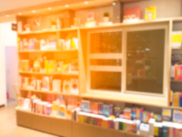 istock Blur image of a bookstore . with sun light 817135718