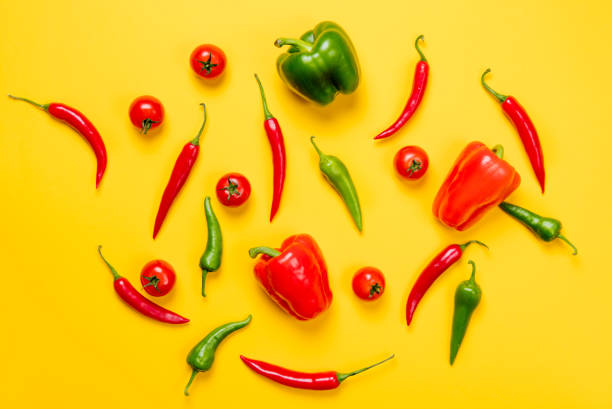 istock Above view at Chili pepper and Capsicum 817136294