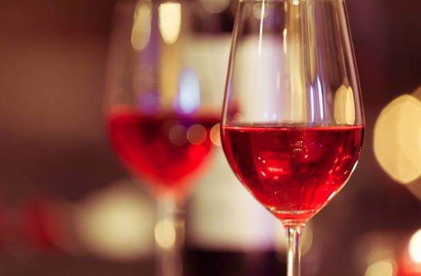 istock Glasses of wine in a fine dining restaurant. 817147702