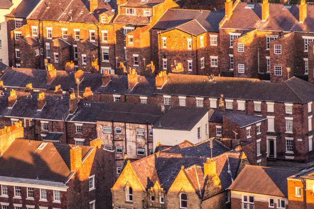 istock Liverpool city aerial panorama view during sunset 817150116
