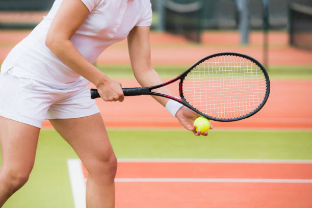 istock Focused tennis player ready to serve 817156326