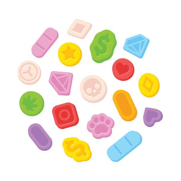 ilustrações de stock, clip art, desenhos animados e ícones de ecstasy mdma pills - ecstasy