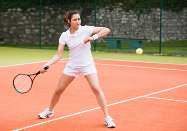 istock Tennis player playing a match on the court 817157126