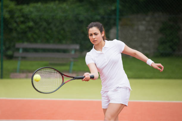 istock Tennis player playing on the court 817164754