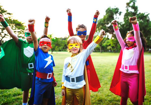istock Superheroes Kids Friends Playing Togetherness Concept 817169418