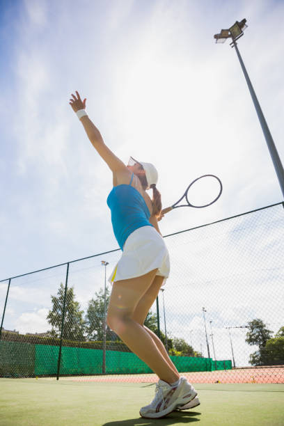 istock Pretty tennis player about to serve 817180184
