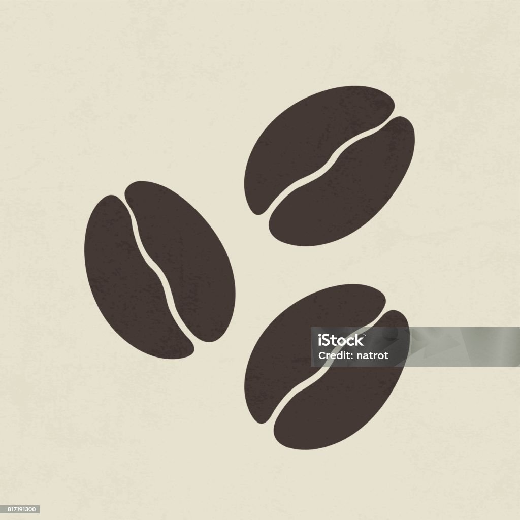 コーヒー豆のアイコン - コーヒーの実のロイヤリティフリーベクトルアート