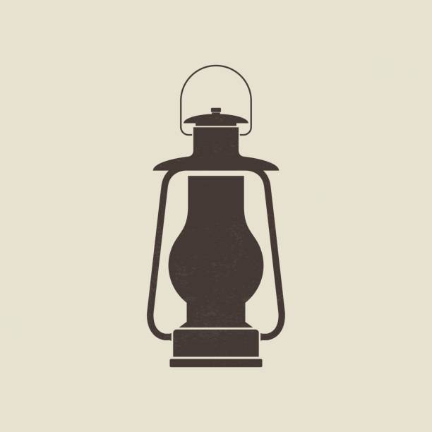 ilustrações de stock, clip art, desenhos animados e ícones de camping lantern, oil lamp icon - oil lantern