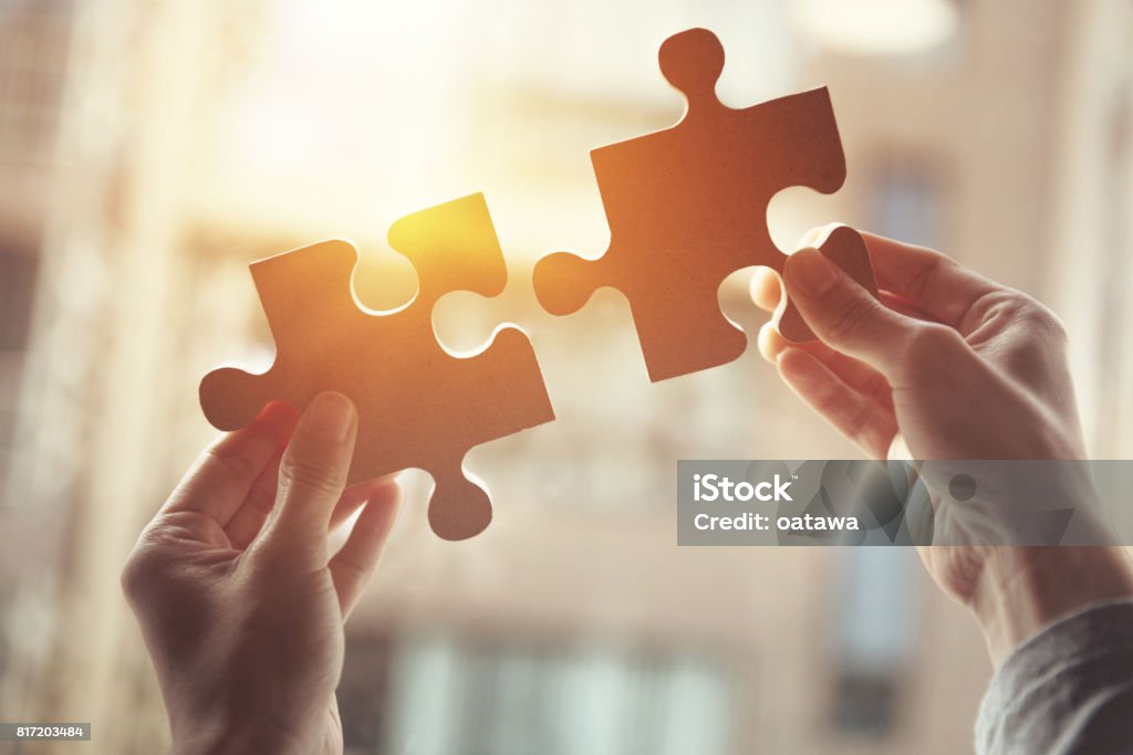 Business-Lösungen, Erfolg und Strategie Konzept - Lizenzfrei Puzzle Stock-Foto
