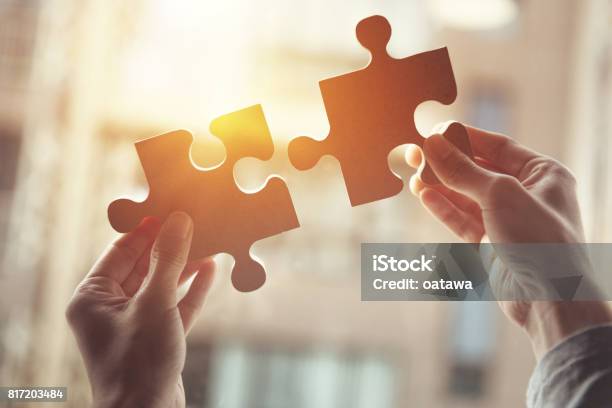 Business Solutions Success And Strategy Concept Stock Photo - Download Image Now - Business, Partnership - Teamwork, Jigsaw Puzzle