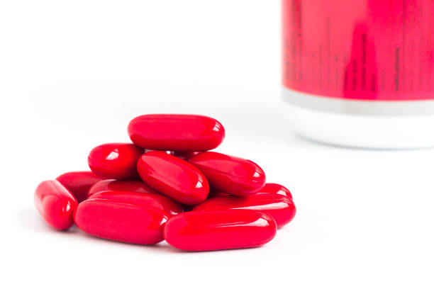 istock Vitamin B supplements health, nutrition and healthy eating on isolate background. 817233546