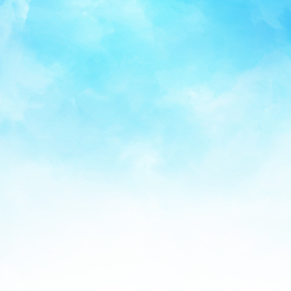 White cloud detail in blue sky vector illustration background with copy space