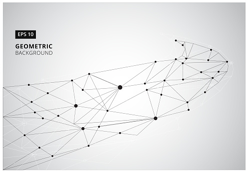 premium photo | geometric decrease graph black image... Black And White Geometric Graphic Background Perspective Backdrop ...