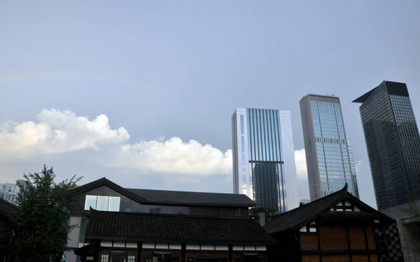 Modern skyscrapers in business and financial district