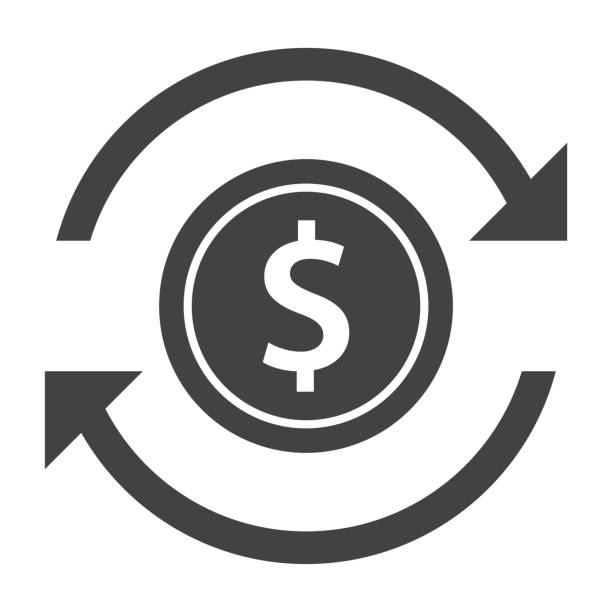 ilustraciones, imágenes clip art, dibujos animados e iconos de stock de icono de transferencia de dinero - currency conversion