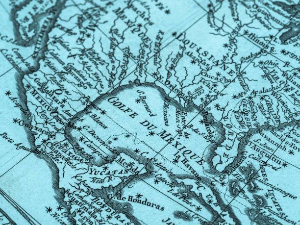 istock Old map Around the Gulf of Mexico 817285414