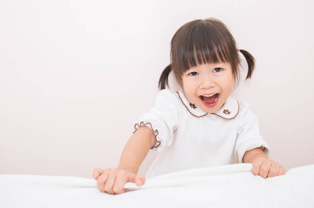 Portrait of little cute asian girl